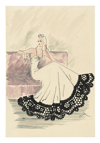 COSTUME / FASHION. Teed. Group of 31 drawings by Teed of 1940s American fashion designs.